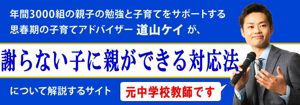 ごめんなさいが言えない子供＜＜小中学生に親がすべきこと＞＞