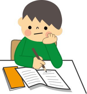 家庭学習をする子供